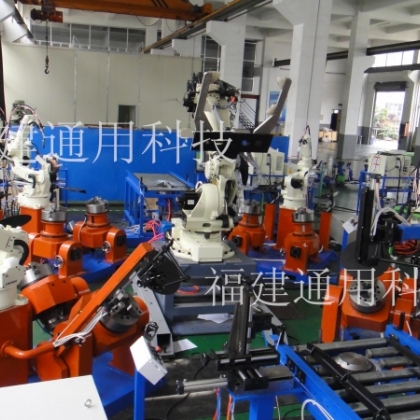 型鋼鋼圈機(jī)器人焊接+搬運(yùn)自動(dòng)化生產(chǎn)線