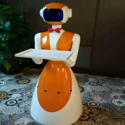 廠家智能送餐迎賓機器人 人形語音互動行走機器人 餐廳服務(wù)員
