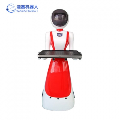 洼賽第三代江南美女送餐機(jī)器人，餐廳服務(wù)機(jī)器人價(jià)格