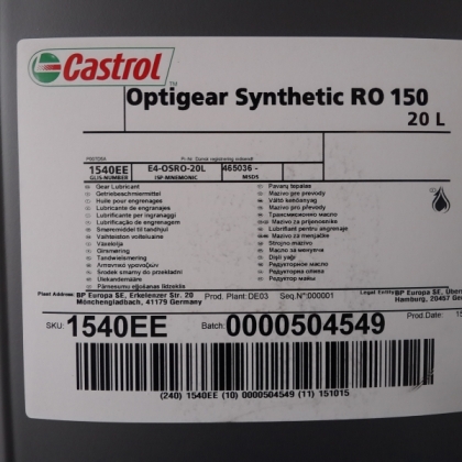 供應：庫卡機器人潤滑脂嘉實多CASTROL Optigear Synthetic RO 150