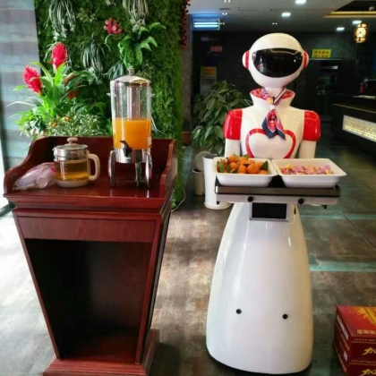 全自動迎賓機器人智能語音對話機器人餐廳機器人服務(wù)員送餐機器人