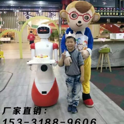 陜西省餐廳機(jī)器人、迎賓傳菜發(fā)傳單對(duì)話等多功能送餐機(jī)器人