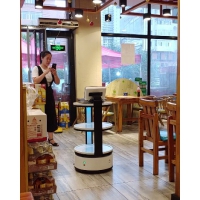 提供全國(guó) 送餐機(jī)器人租賃 三層托盤(pán)機(jī)器人