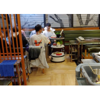 餐廳智能服務設備 送餐傳菜機器人  餐廳無軌餐車