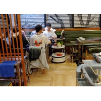 餐廳智能服務員 餐廳無軌餐車  無軌機器人